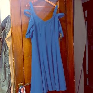 Blue Strappy Cocktail Dress